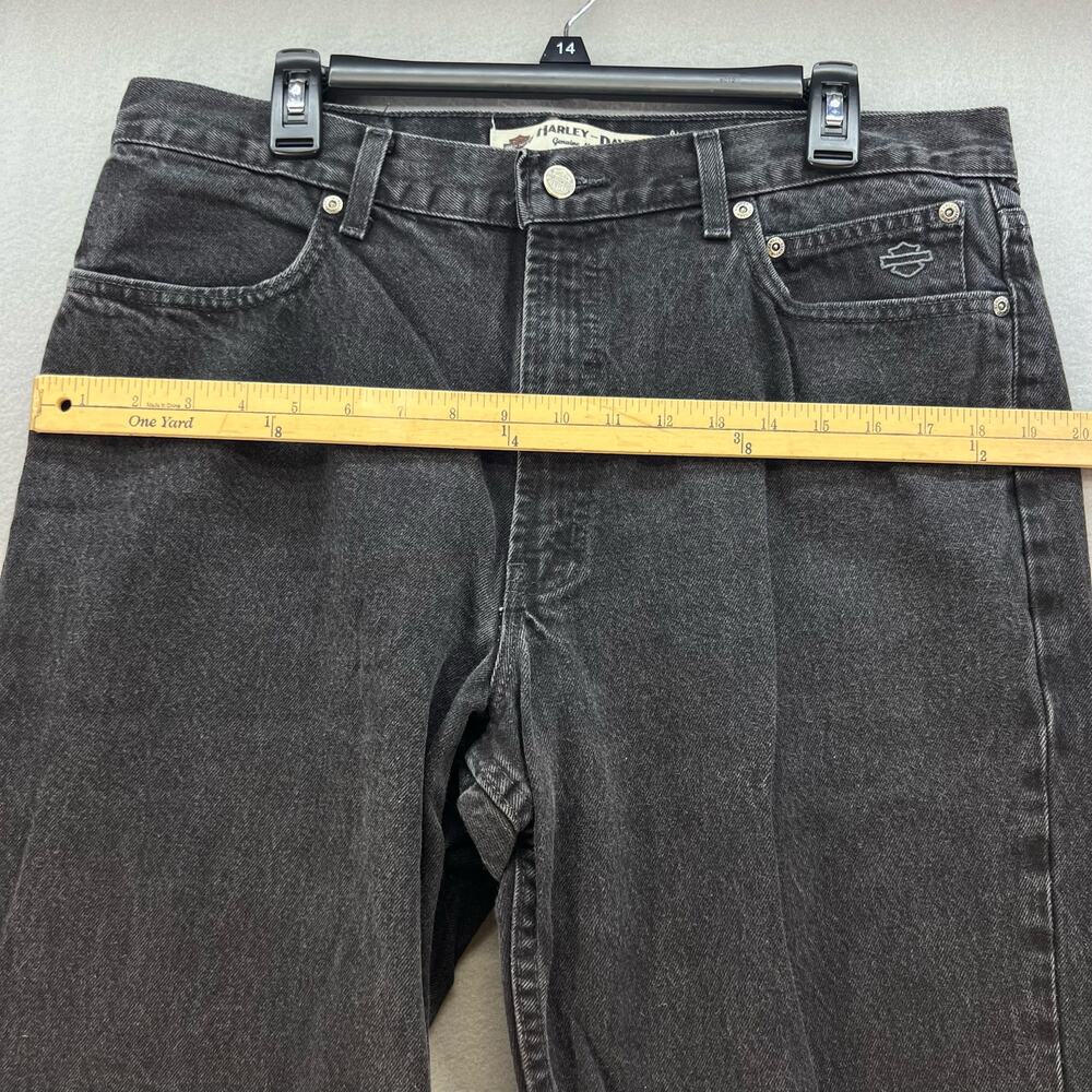 Harley Davidson Jeans Men's 36x30 Black Relaxed Fit Straight Leg Motor Clothes - Picture 12 of 15